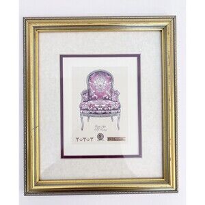 Framed Print of Empire Style 18th Century Chair